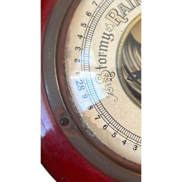 Antique Barometer West Germany Weather Brass Dial SWIFT Stormy Rain Fair V. Dry - Picture 6 of 13